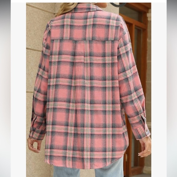 Fantaslook Plus Size Flannel Plaid Shirts for Women - Picture 5 of 8
